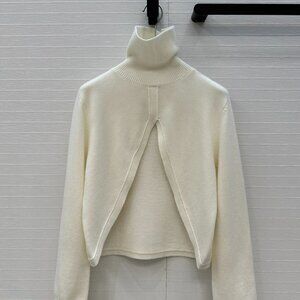 Alaia's new triangle-cut wool knit cover-up